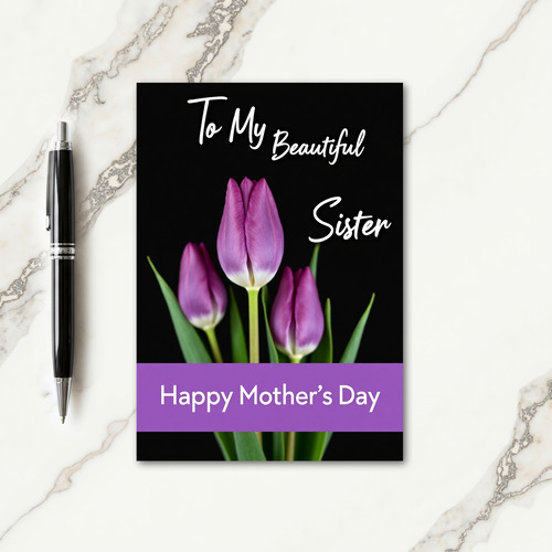 Violet Mothers Day Flower Card