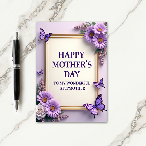 Violet Mothers Day Message Card