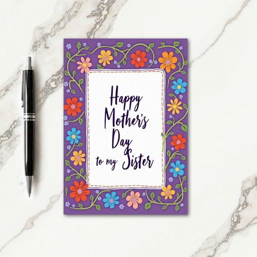 Violet Mothers Day Vines Card