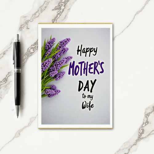 Violet Mothers Day Wishes Card