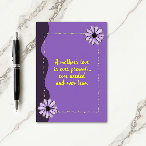 Violet Mothers Love Message Card