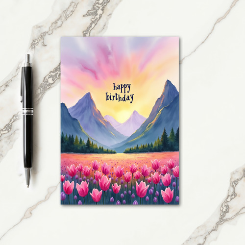 Violet Peak Birthday Card