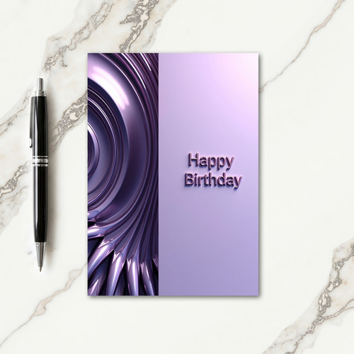 Violet Ripple Birthday Card