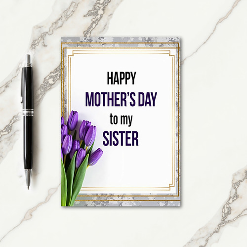 Violet Sister Mothers Day Card