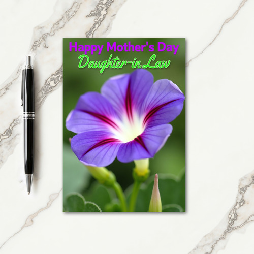 Violet Veined Bloom Mother Card