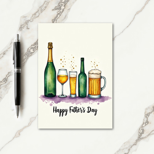 Violet Wash Fathers Day Card