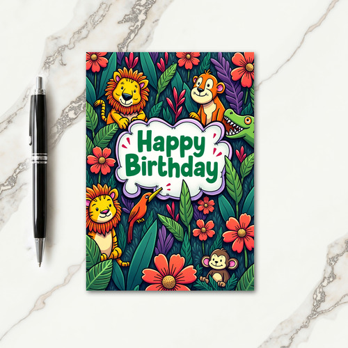 Vivid Animal Birthday Card