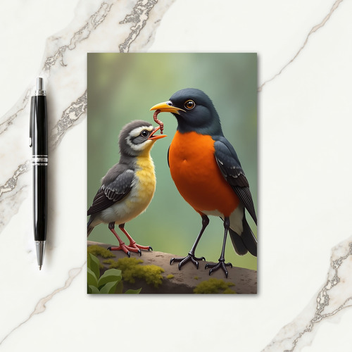 Vivid Birds Fathers Day Card