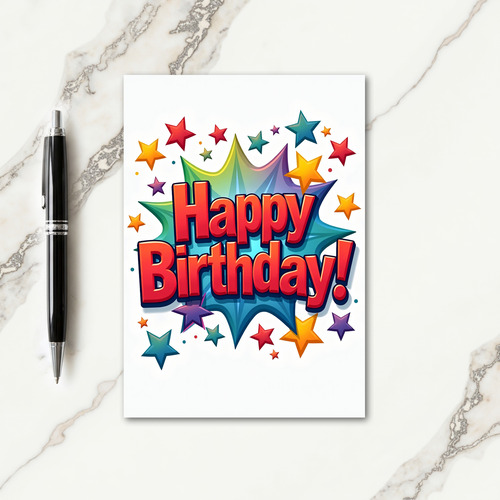 Vivid Birthday Burst Card
