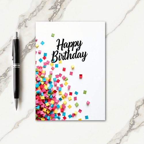 Vivid Birthday Cascade Card