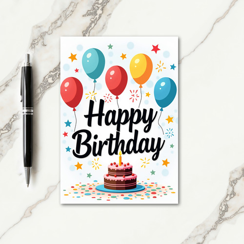 Vivid Birthday Celebration Card