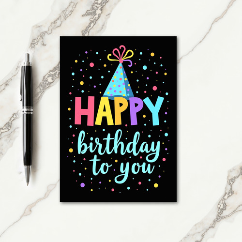 Vivid Birthday Confetti Card