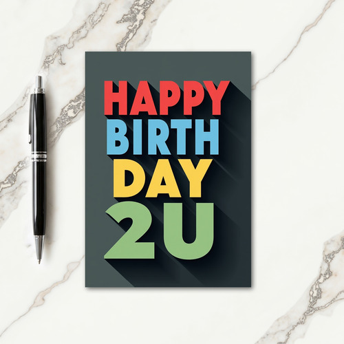 Vivid Birthday Message Card
