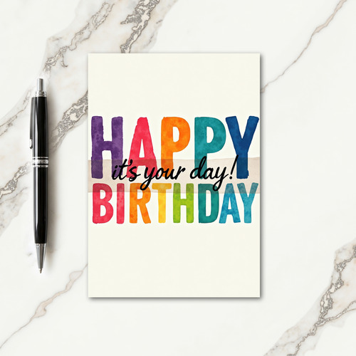 Vivid Birthday Typeface Card