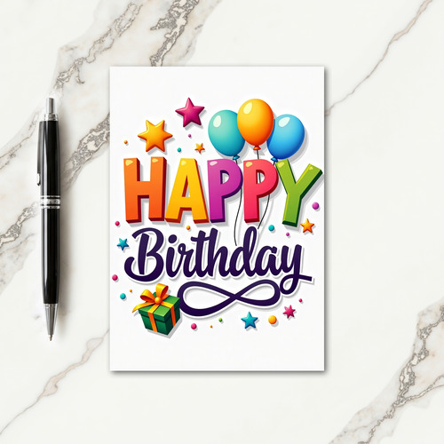 Vivid Block Birthday Card