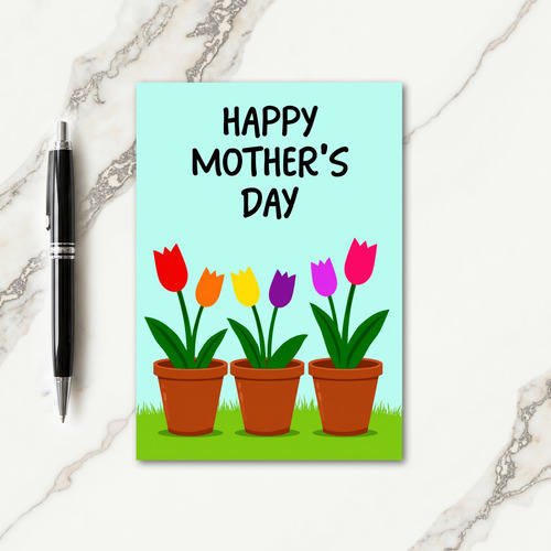 Vivid Blooms Mothers Day Card