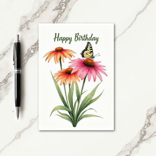 Vivid Blossom Birthday Card