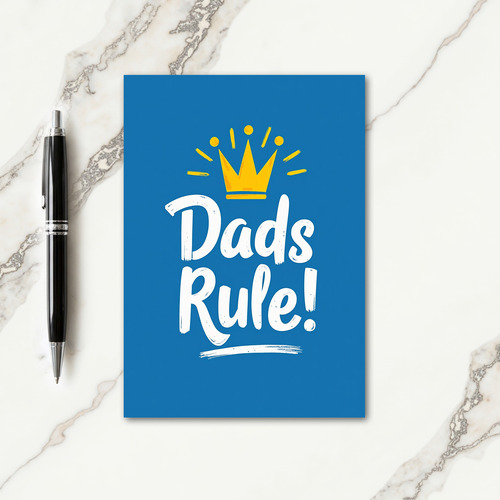 Vivid Blue Fathers Day Card