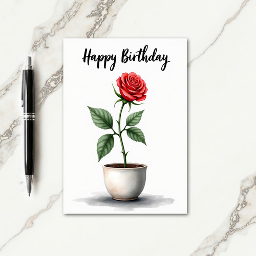 Vivid Botanical Birthday Card
