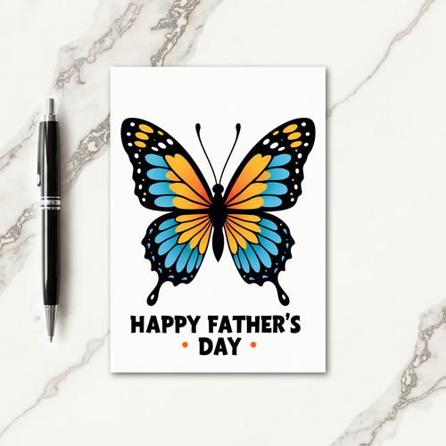 Vivid Butterfly Fathers Day Card