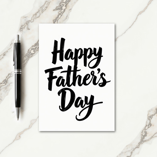 Vivid Fathers Day Brush Card