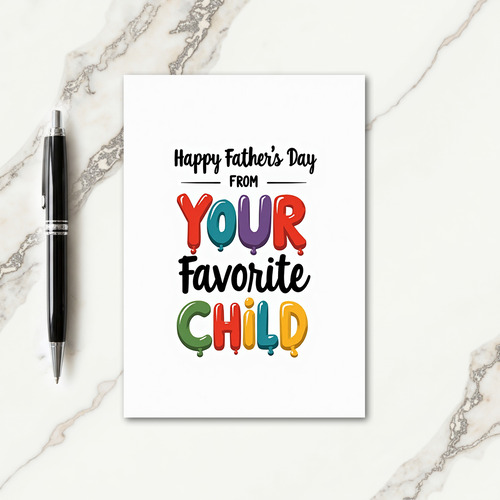 Vivid Fathers Day Letter Card