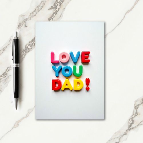 Vivid Fathers Day Letters Card