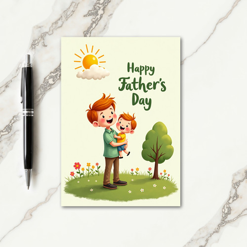 Vivid Fathers Day Smiles Card