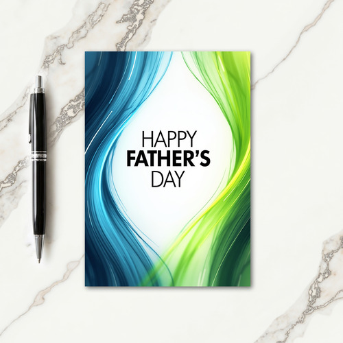 Vivid Fathers Day Swirls Card