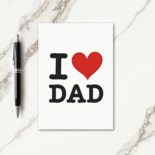Vivid Fathers Day Symbol Card