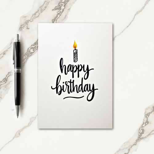 Vivid Flame Birthday Card