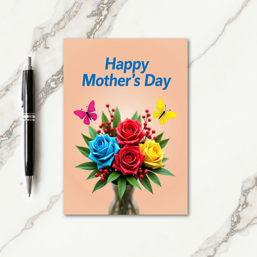 Vivid Floral Mothers Day Card