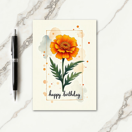 Vivid Flower Birthday Card