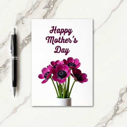 Vivid Fuchsia Mothers Day Card