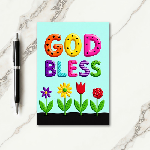 Vivid God Bless Mothers Day Card