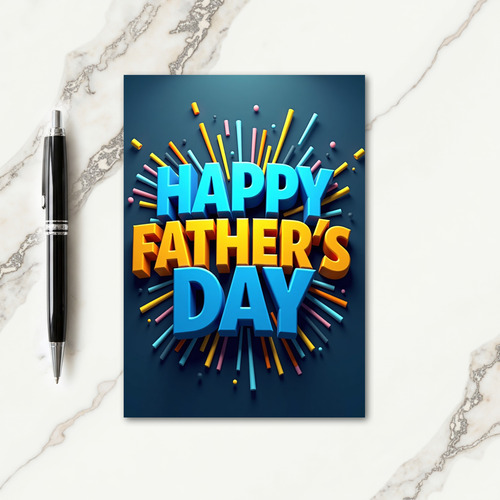 Vivid Happy Fathers Day Card
