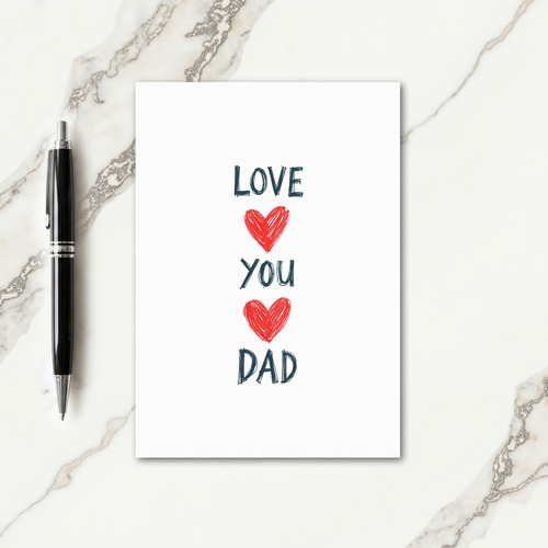 Vivid Heart Fathers Day Art Card