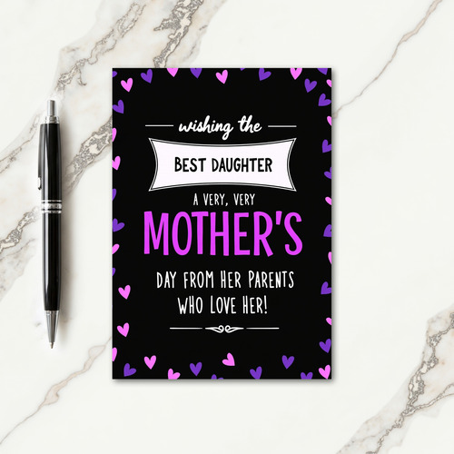 Vivid Hearts Mothers Day Card