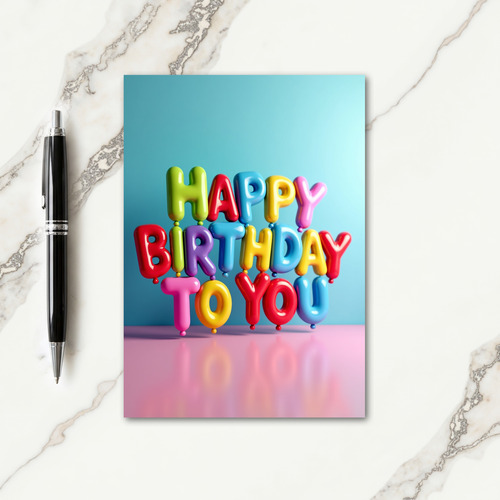 Vivid Letters Birthday Card