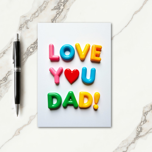Vivid Love You Dad Fathers Day Card