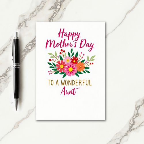 Vivid Mothers Day Blooms Card