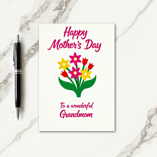 Vivid Mothers Day Bouquet Card