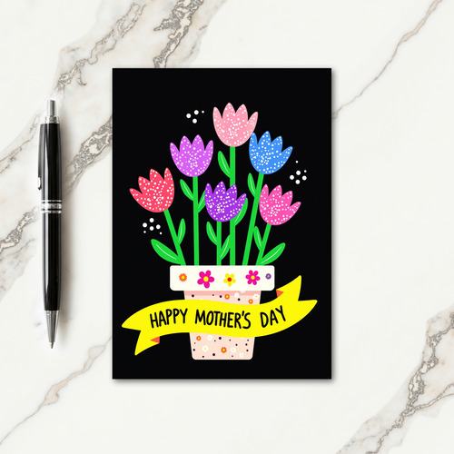 Vivid Mothers Day Flower Card