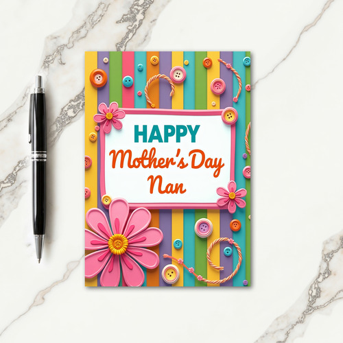 Vivid Mothers Day Stripes Card