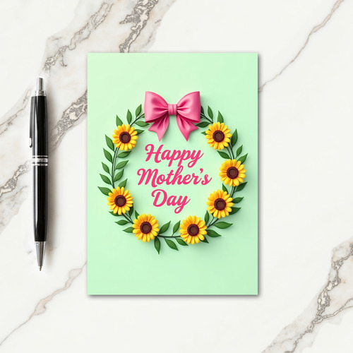 Vivid Mothers Day Wreath Card