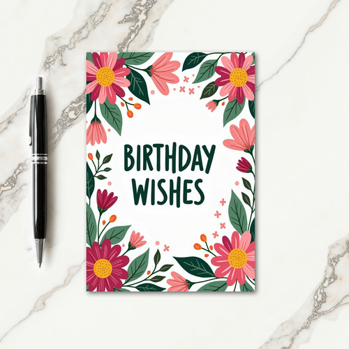 Vivid Nature Birthday Wishes Card