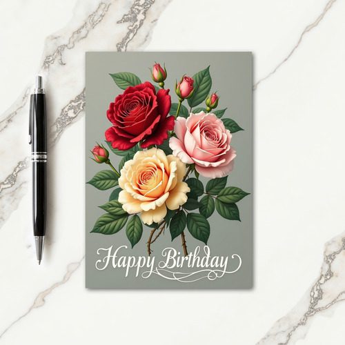 Vivid Petal Birthday Card