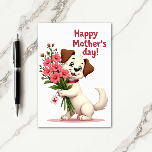 Vivid Puppy Mothers Day Card
