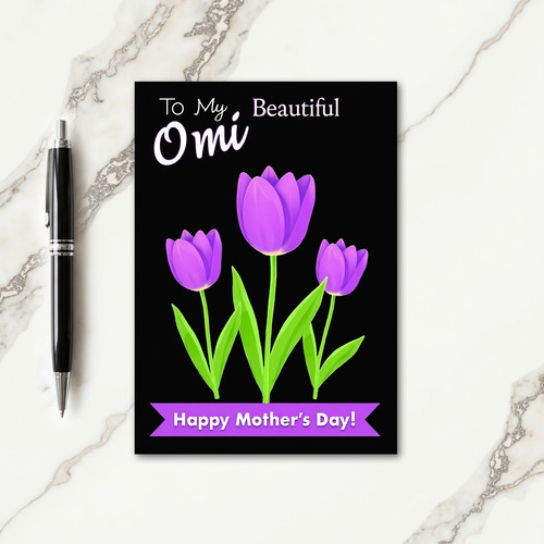 Vivid Purple Mothers Day Card