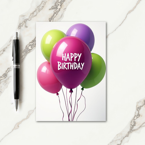 Vivid Sphere Birthday Card